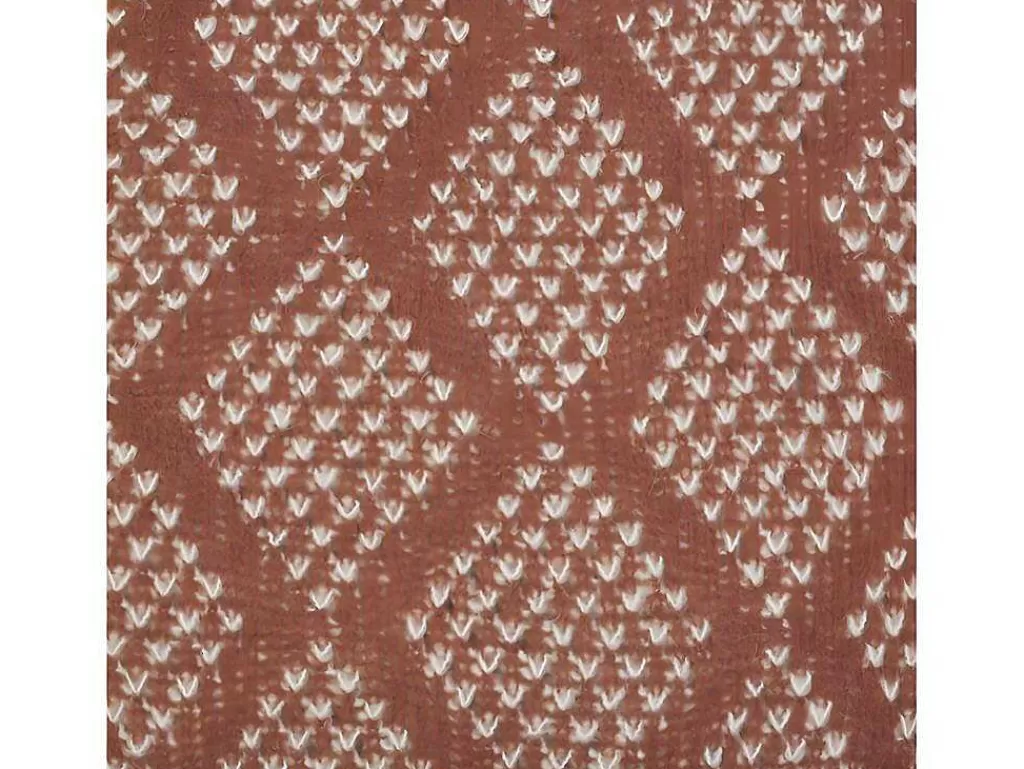 Têxtil De Casa*OZAIA Manta Oyace - Acrilico E La - 130 X 170 Cm - Marfim E Vermelho