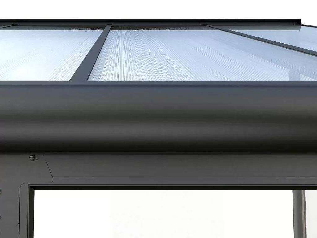 Pérgola, Coreto, Quiosque*EXPERTLAND Marquise Em Aluminio E Policarbonato Com Protecao Uv 15,8 M Antracite - Mathilda