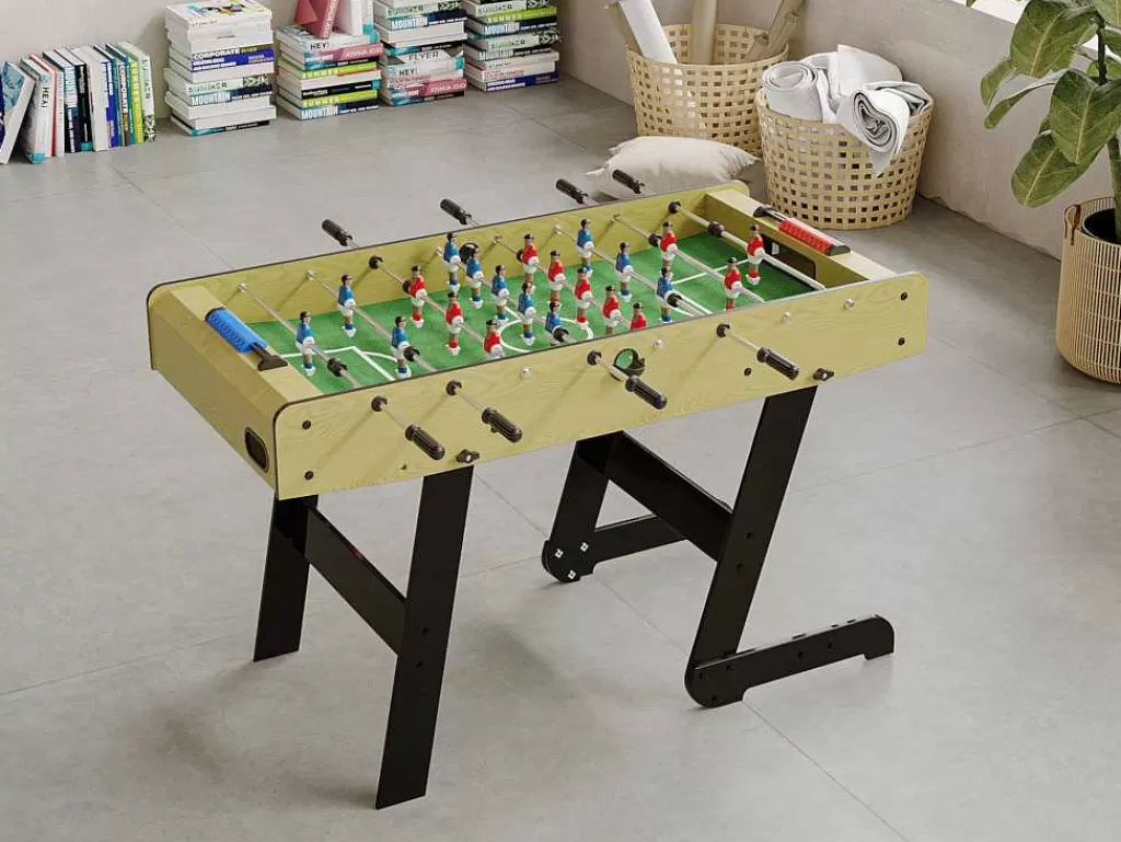 Jogo De Interior*Vente-unique Matraquilhos Dobraveis Cor Natural Claro Em Mdf De C121 X L61 X A79 Cm - Horton