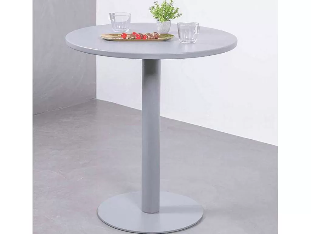 Móvel De Cozinha*Vente-unique Mesa Alta Industrial Em Aco Com 76 Cm De Altura - Brandon - Cinza