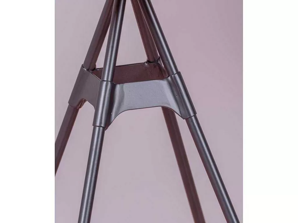 Mesa De Apoio*Vente-unique Mesa Alta Industrial Em Madeira De Faia E Aco Lacado (60X60Cm) - Amadeus - Faia Natural