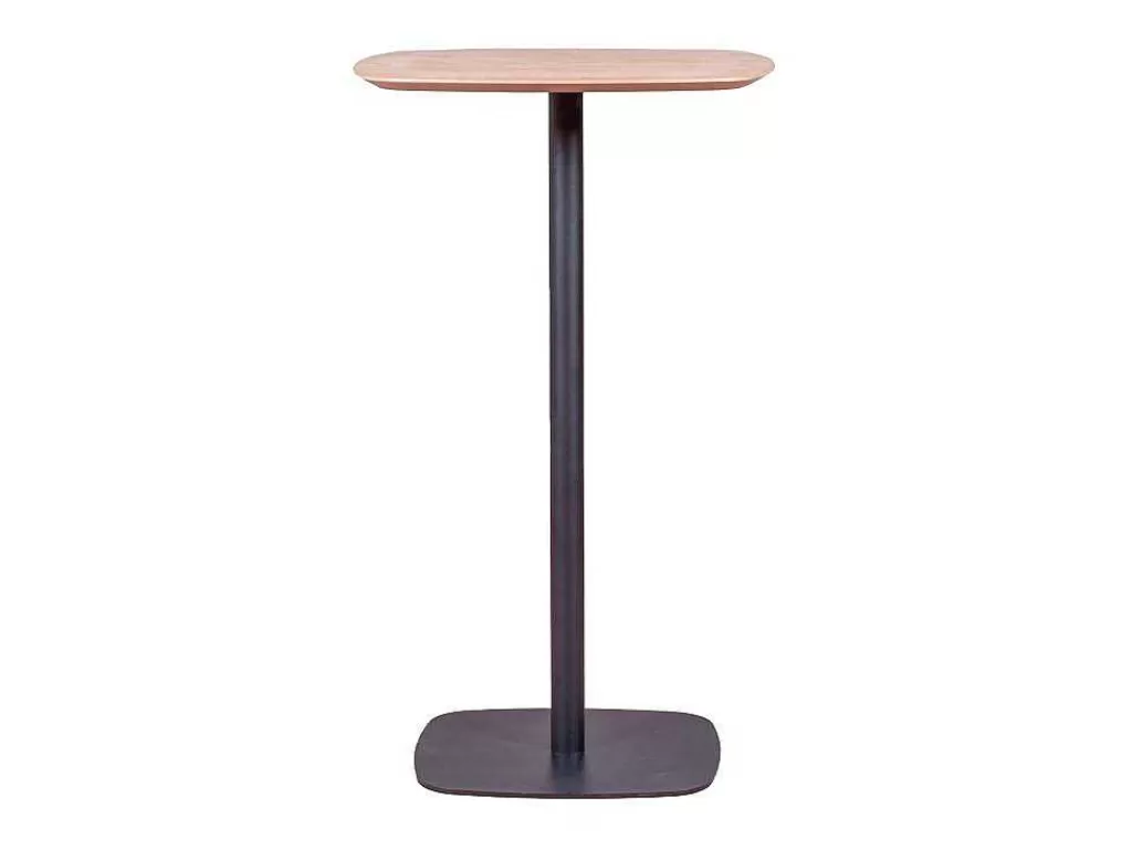 Móvel De Cozinha*Vente-unique Mesa Alta Para Bar Estilo Industrial, 106Cm De Altura E 60X60Cm - Pub - Carvalho