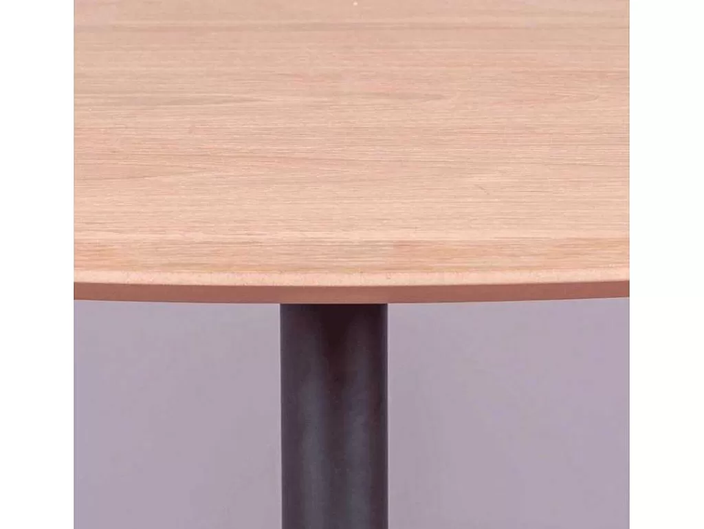 Móvel De Cozinha*Vente-unique Mesa Alta Para Bar Estilo Industrial, 106Cm De Altura E 60X60Cm - Pub - Carvalho