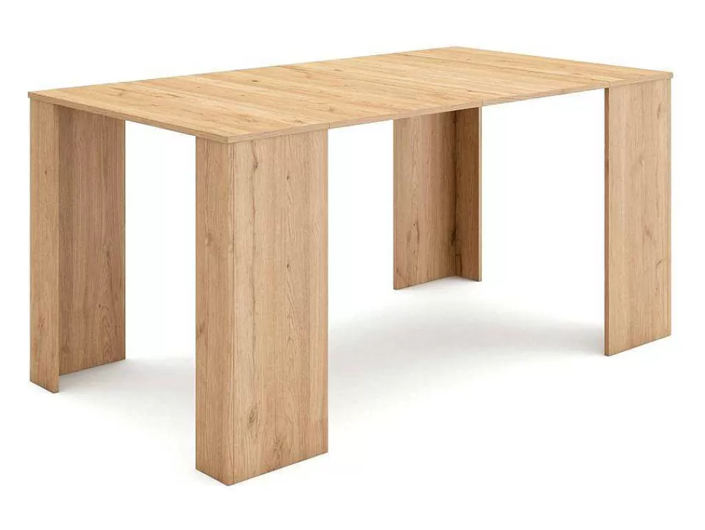 Mesa De Jantar*Skraut Home Mesa Consola Extensivel, 160, Para 8 Péssoas, Mesa De Jantar, Carvahlo
