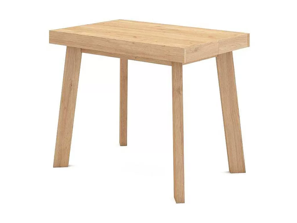 Consola*Skraut Home Mesa Consola Extensivel, 180, Para 8 Péssoas, Pés De Madeira, Carvahlo E Preto