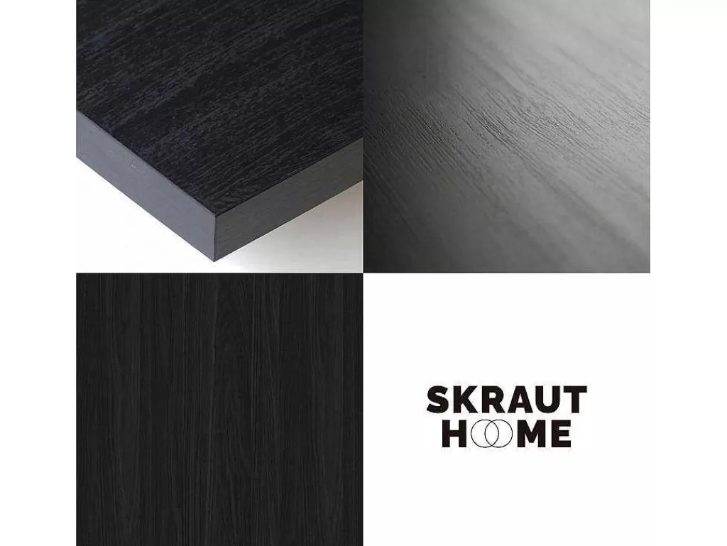 Consola*Skraut Home Mesa Consola Extensivel, 260, Para 12 Péssoas, Pés De Madeira, Preto
