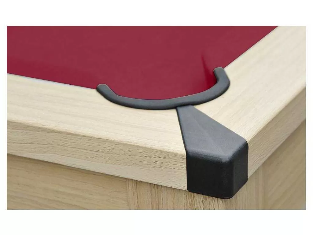 Jogo De Interior*Vente-unique Mesa Convertivel - Mesa De Bilhar E De Ping Pong Balthazar - 213*112*81.5 Cm - Vermelho
