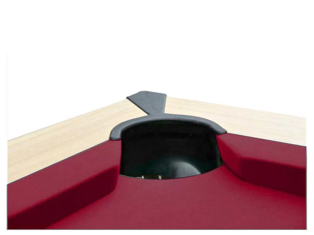 Jogo De Interior*Vente-unique Mesa Convertivel - Mesa De Bilhar E De Ping Pong Balthazar - 213*112*81.5 Cm - Vermelho