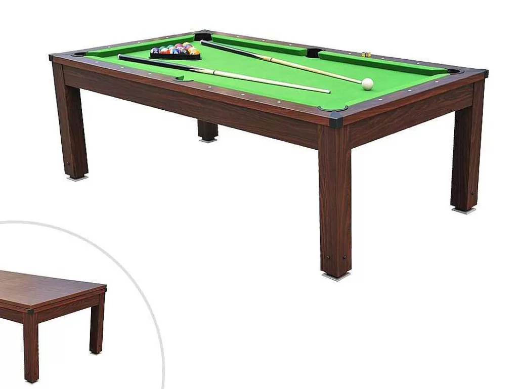 Mesa De Jantar*Vente-unique Mesa Convertivel - Mesa De Bilhar Imperiale - Altura Ajustavel - 207*114*79 Cm