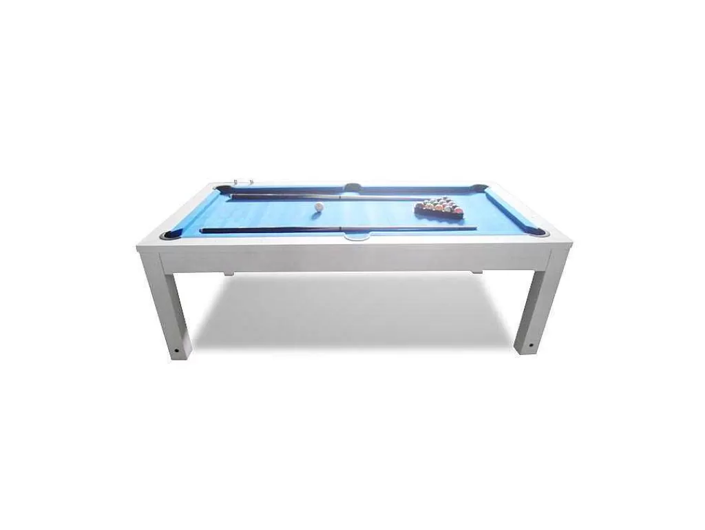 Mesa De Jantar*Vente-unique Mesa Convertivel - Mesa De Bilhar Snooker - Altura Ajustavel - 207*114*79 Cm