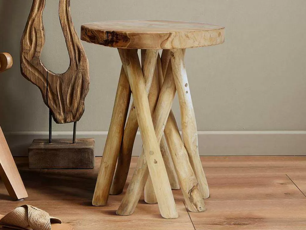 Mesa De Apoio*Vente-unique Mesa De Apoio Em Teca Cor Natural - Gayana