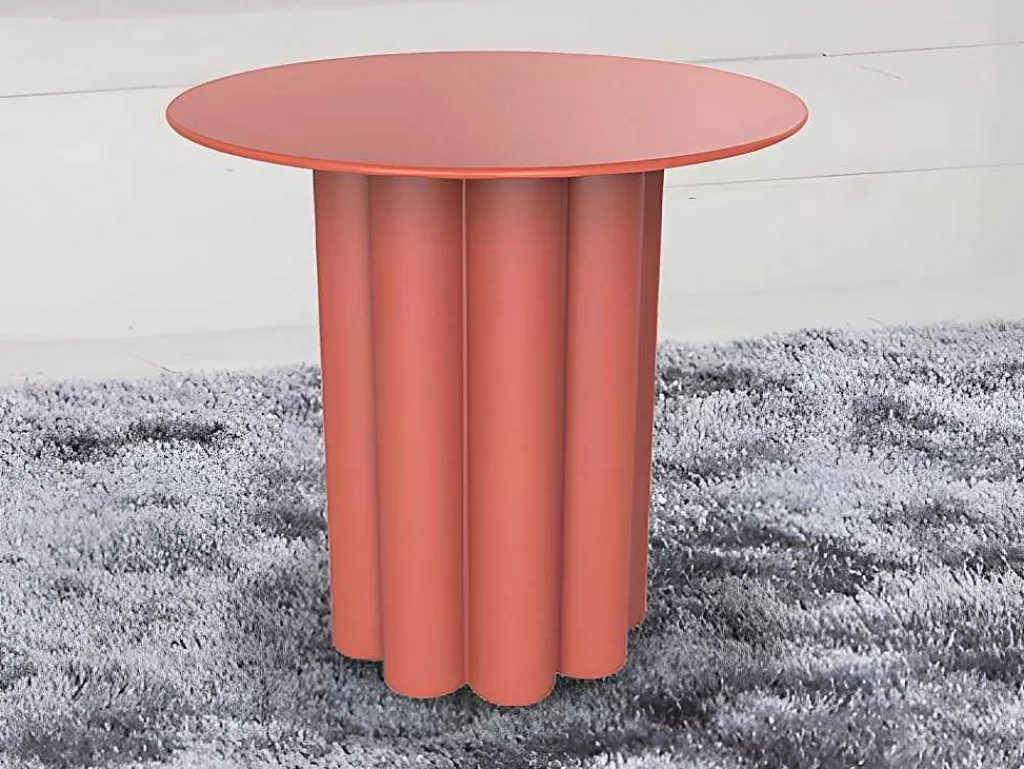 Mesa De Apoio*Vente-unique Mesa De Apoio Metal Cor Terracota - Gavopi