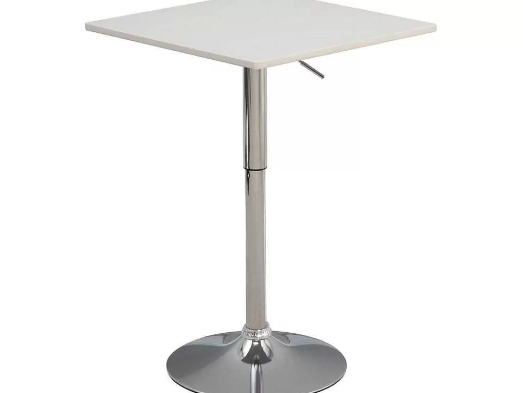 Móvel De Cozinha*Vente-unique Mesa De Bar, Mesa De Centro Alta, Mesa De Centro Ajustavel Em Altura Para Sala, Mesa Quadrada Ou Redonda