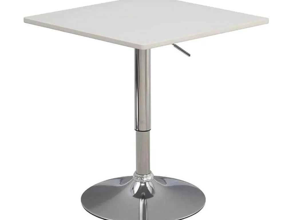 Móvel De Cozinha*Vente-unique Mesa De Bar, Mesa De Centro Alta, Mesa De Centro Ajustavel Em Altura Para Sala, Mesa Quadrada Ou Redonda