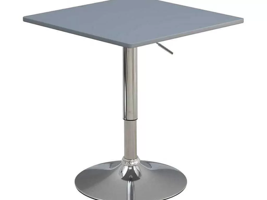 Móvel De Cozinha*Vente-unique Mesa De Bar, Mesa De Centro Alta, Mesa De Centro Ajustavel Em Altura Para Sala, Mesa Quadrada Ou Redonda