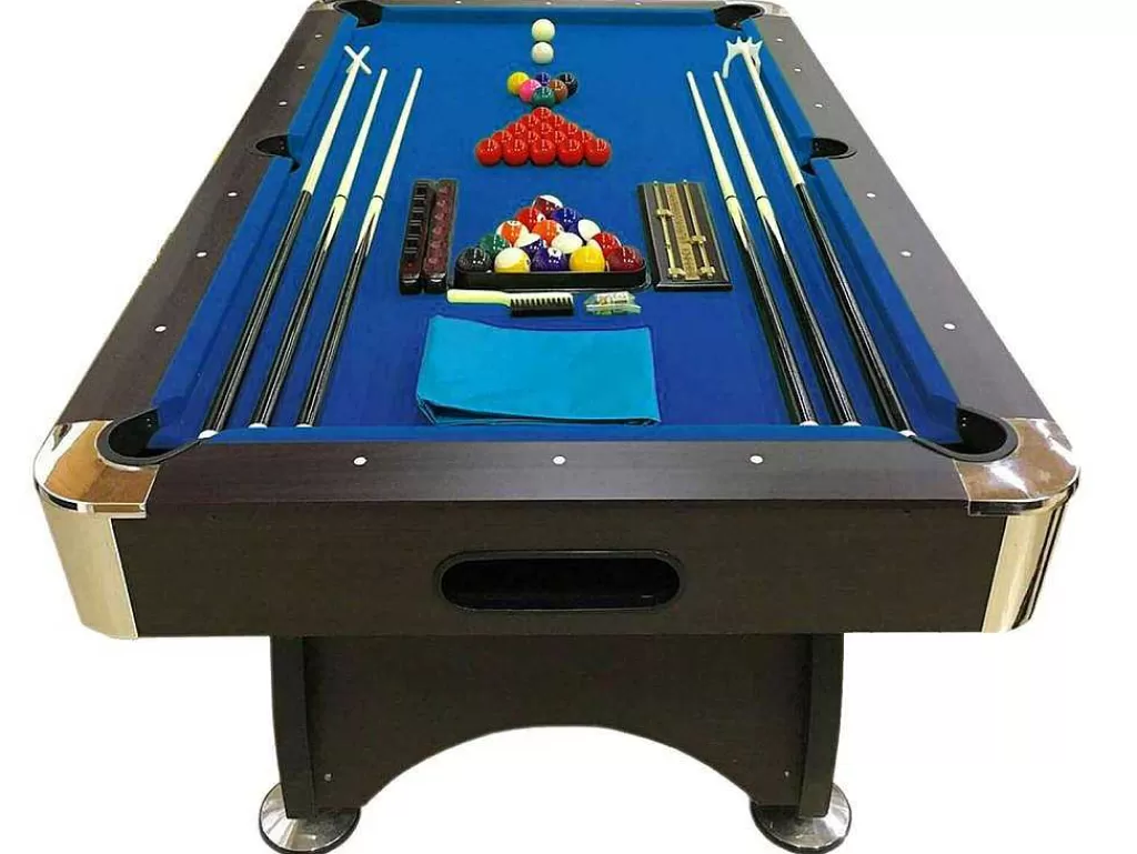 Jogo De Interior*ELITESHOPPING Mesa De Bilhar De 7 Pés Completa Com Acessórios Iron Blue