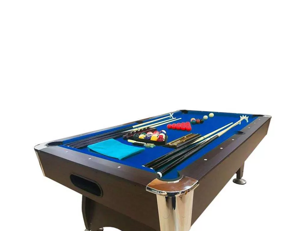 Jogo De Interior*ELITESHOPPING Mesa De Bilhar De 7 Pés Completa Com Acessórios Iron Blue