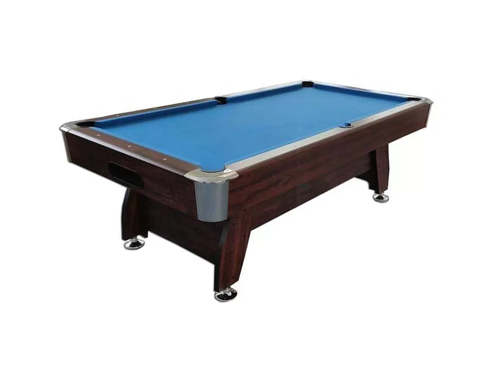 Jogo De Interior*ELITESHOPPING Mesa De Bilhar De 8 Pés Com Banco De Armazenamento Viper Blue