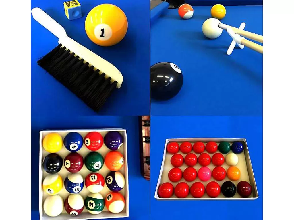 Jogo De Interior*ELITESHOPPING Mesa De Bilhar De 8 Pés Com Banco De Armazenamento Viper Blue