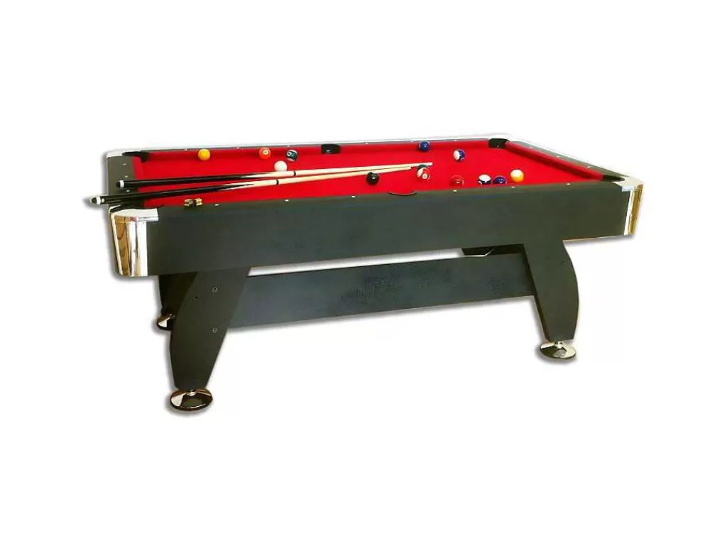 Jogo De Interior*ELITESHOPPING Mesa De Bilhar De 8 Pés Com Banco De Armazenamento Viper Red
