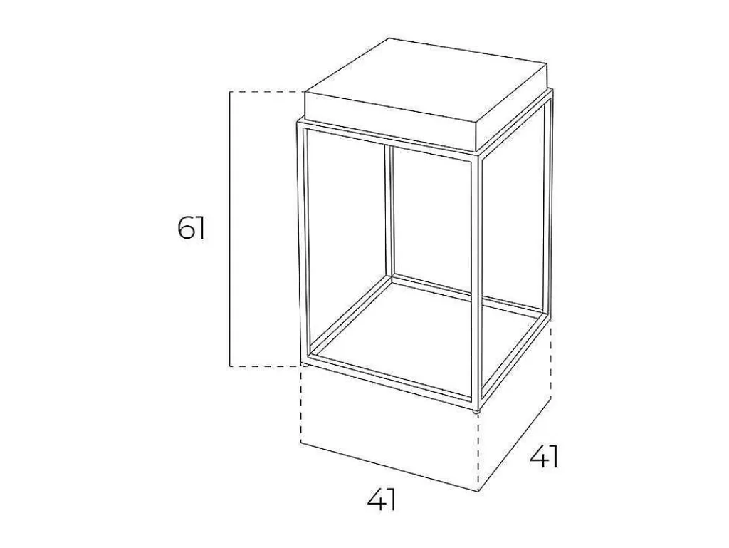 Mesa De Apoio*Angel Cerda Mesa De Canto Com Tampo Em Mdf Lacado Em Branco Brilho Sobre Estrutura Em Aco Inoxidavel, 2041