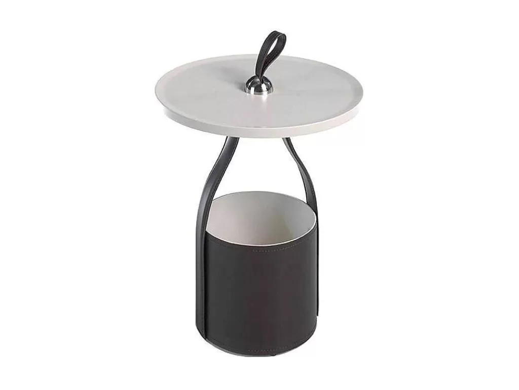 Mesa De Apoio*Angel Cerda Mesa De Canto Redonda Com Tampo Em Mdf Lacado Na Cor Areia Mate. Punho 2067