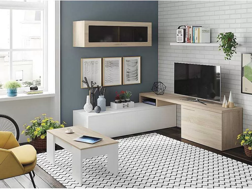Mesa De Centro*Saldosystocks Mesa De Centro Elevatoria Elise Branca Com Cambria, Sua Combinacao De Funcionalidade E Design Ideal Para Sua Casa