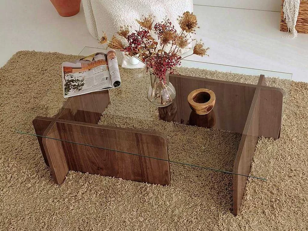 Mesa De Centro*Vente-unique Mesa De Centro Em Vidro Temperado Natural E Transparente - Azra