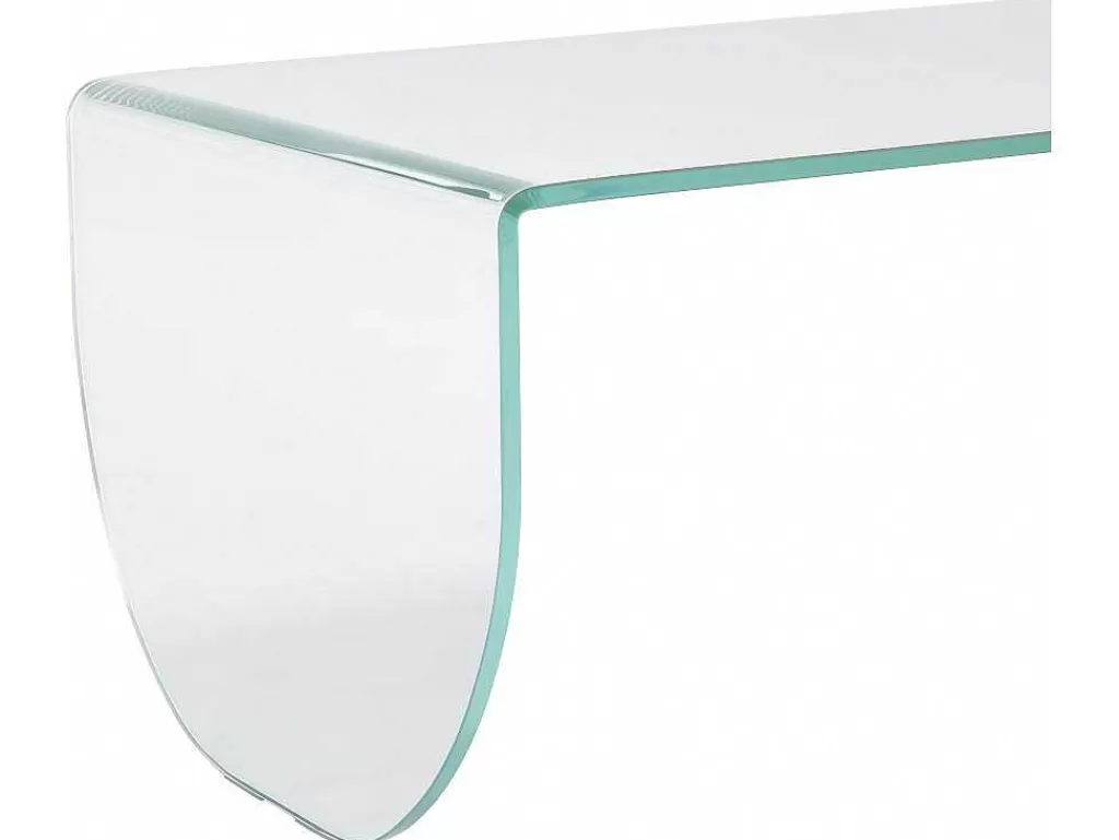 Mesa De Centro*Vente-unique Mesa De Centro Em Vidro Temperado Transparente E Verde - Kinami