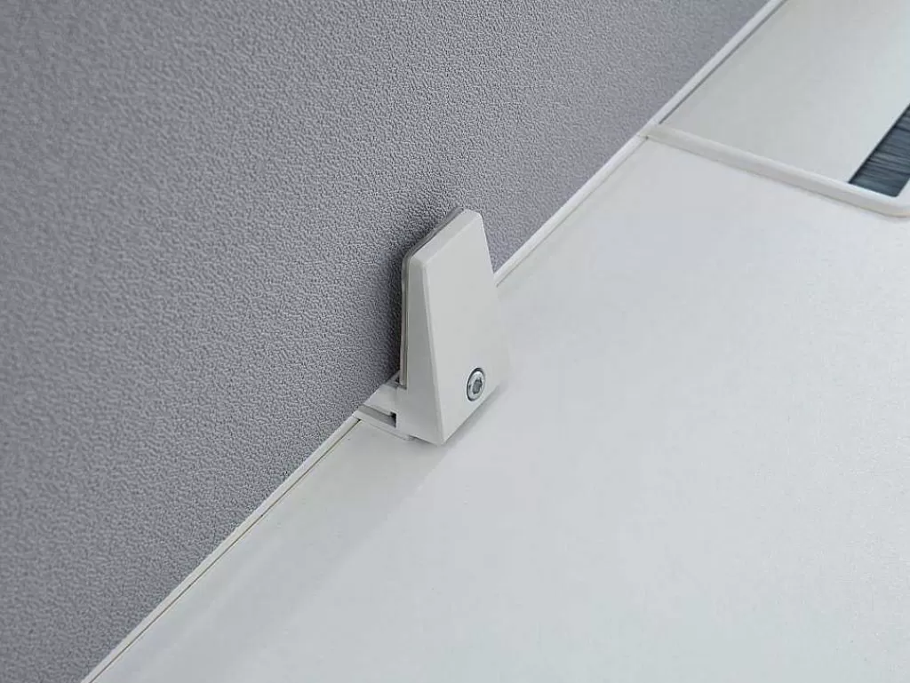 Secretária*Workēa Mesa De Escritório 4 Péssoas Branco C120 Cm, Com Separador - Downtown