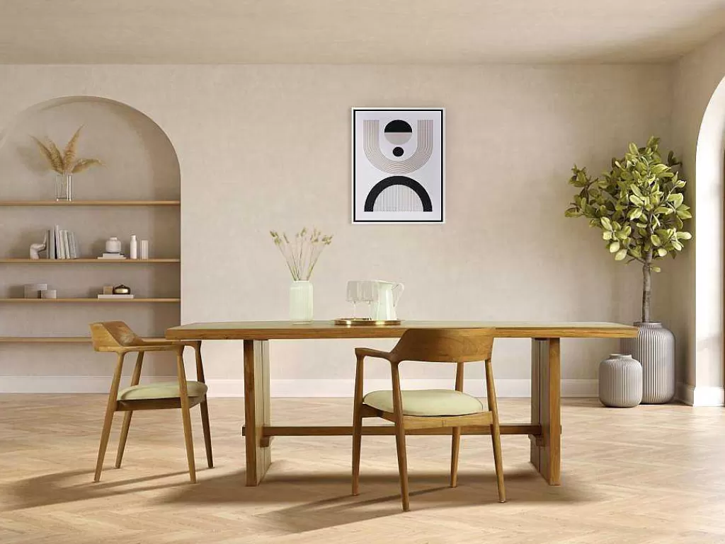 Mesa De Jantar*Vente-unique Mesa De Jantar 8 Lugares Em Teca Cor Natural - Lenida