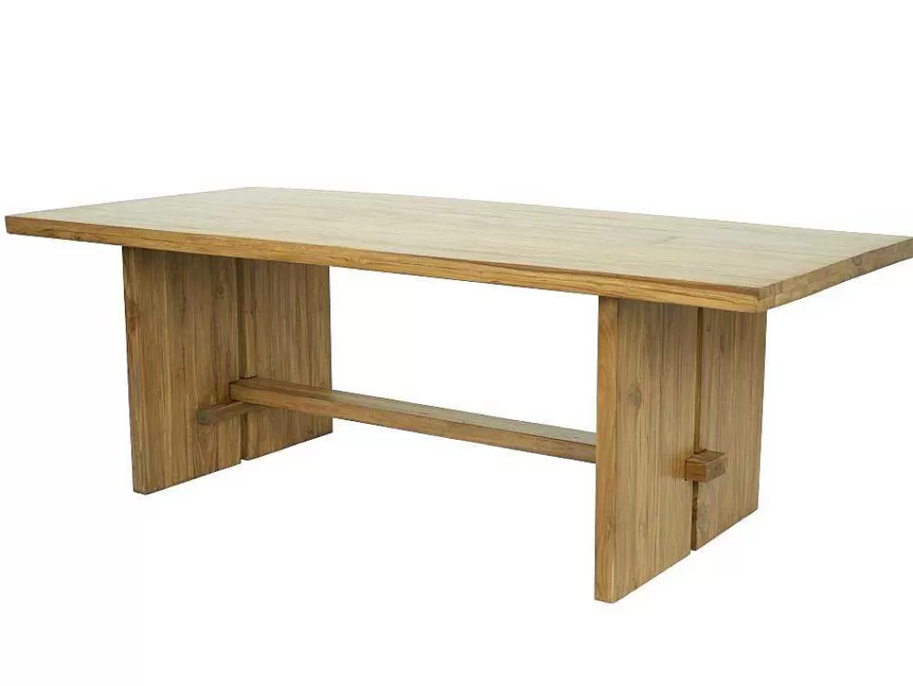 Mesa De Jantar*Vente-unique Mesa De Jantar 8 Lugares Em Teca Cor Natural - Lenida