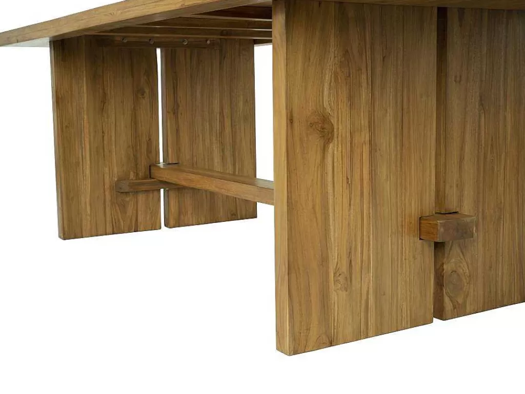 Mesa De Jantar*Vente-unique Mesa De Jantar 8 Lugares Em Teca Cor Natural - Lenida