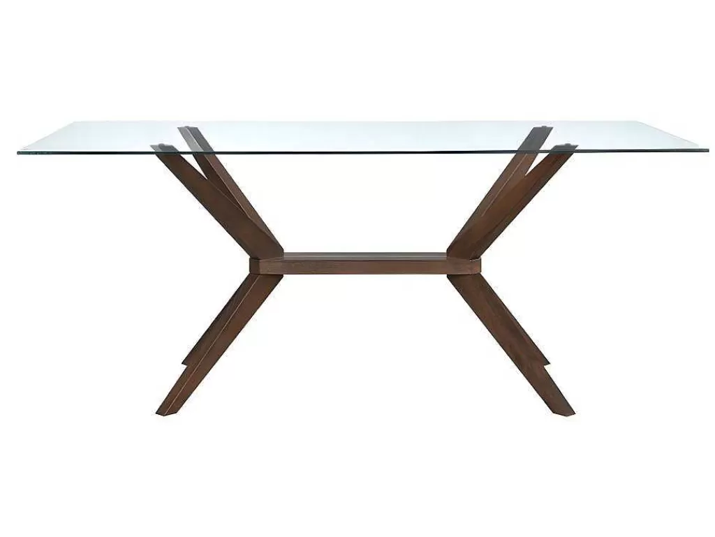 Mesa De Jantar*Vente-unique Mesa De Jantar De 6 Lugares Em Vidro Temperado E Faia - Belinda