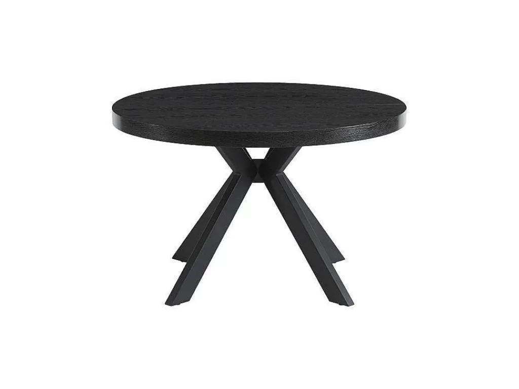 Mesa De Jantar*Vente-unique Mesa De Jantar Extensivel 4 A 8 Lugares Em Mdf E Aco Preto - Komoni