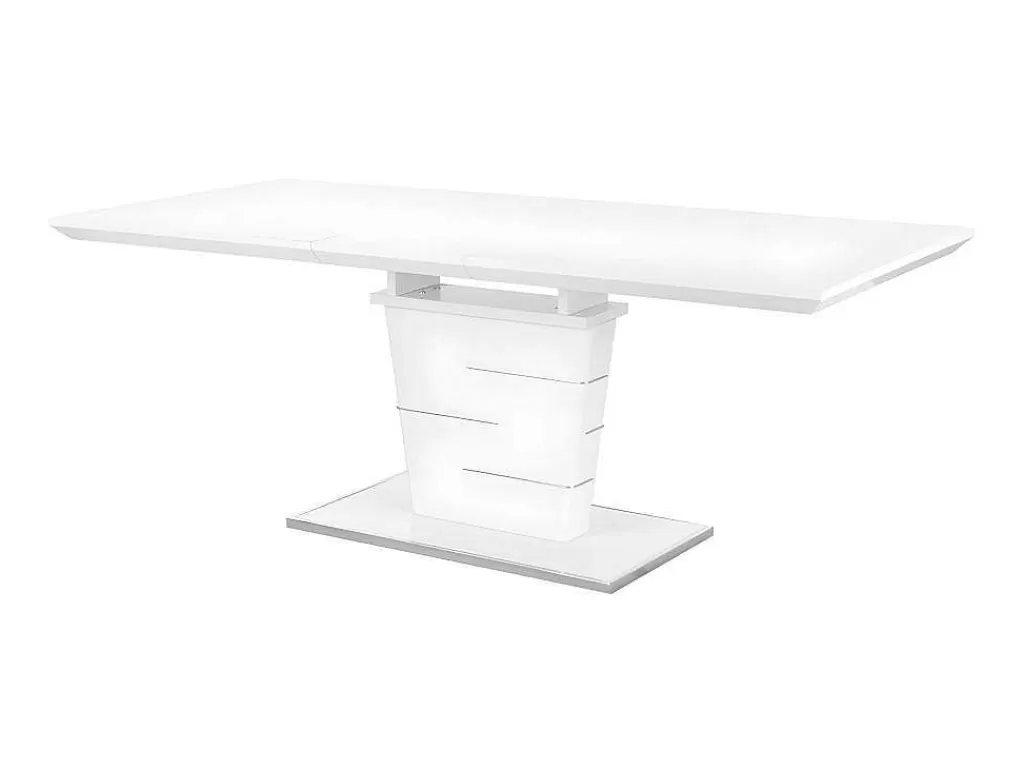 Promoções Sala*Vente-unique Mesa De Jantar Extensivel De 6 A 8 Lugares - Mdf Lacado A Branco - Amelle