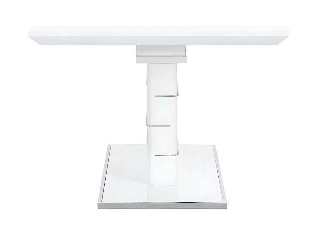 Promoções Sala*Vente-unique Mesa De Jantar Extensivel De 6 A 8 Lugares - Mdf Lacado A Branco - Amelle