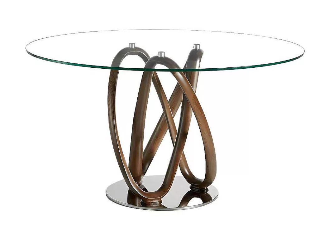 Mesa De Jantar*Angel Cerda Mesa De Jantar Redonda Com Tampo Em Vidro Temperado 1021