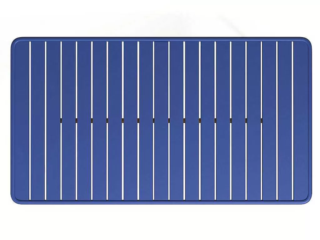 Conjunto Mesa E Cadeiras De Jardim*MYLIA Mesa De Jardim C. 160 Cm Em Metal Azul-Escuro - Mirmande