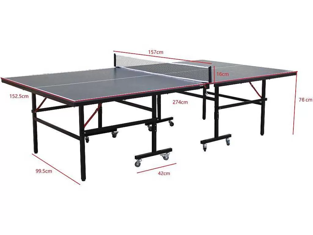 Jogo De Exterior*Vente-unique Mesa De Pingue-Pongue Dobravel Com Rodas Para Exterior Com Acessórios C274 X L152,5 X A76 Cm - Jordie
