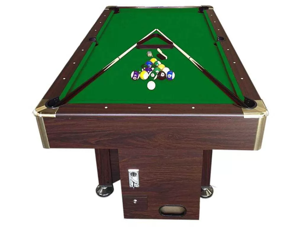 Jogo De Interior*ELITESHOPPING Mesa De Sinuca Verde 8 Pés Com Maquina De Moedas Manual - Atlas