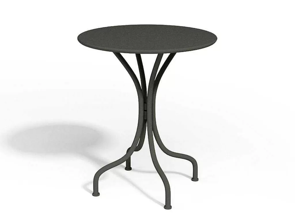 Conjunto Mesa E Cadeiras De Jardim*MYLIA Mesa Redonda De Jardim D. 60 Cm Em Metal Cinzento-Escuro - Mirmande