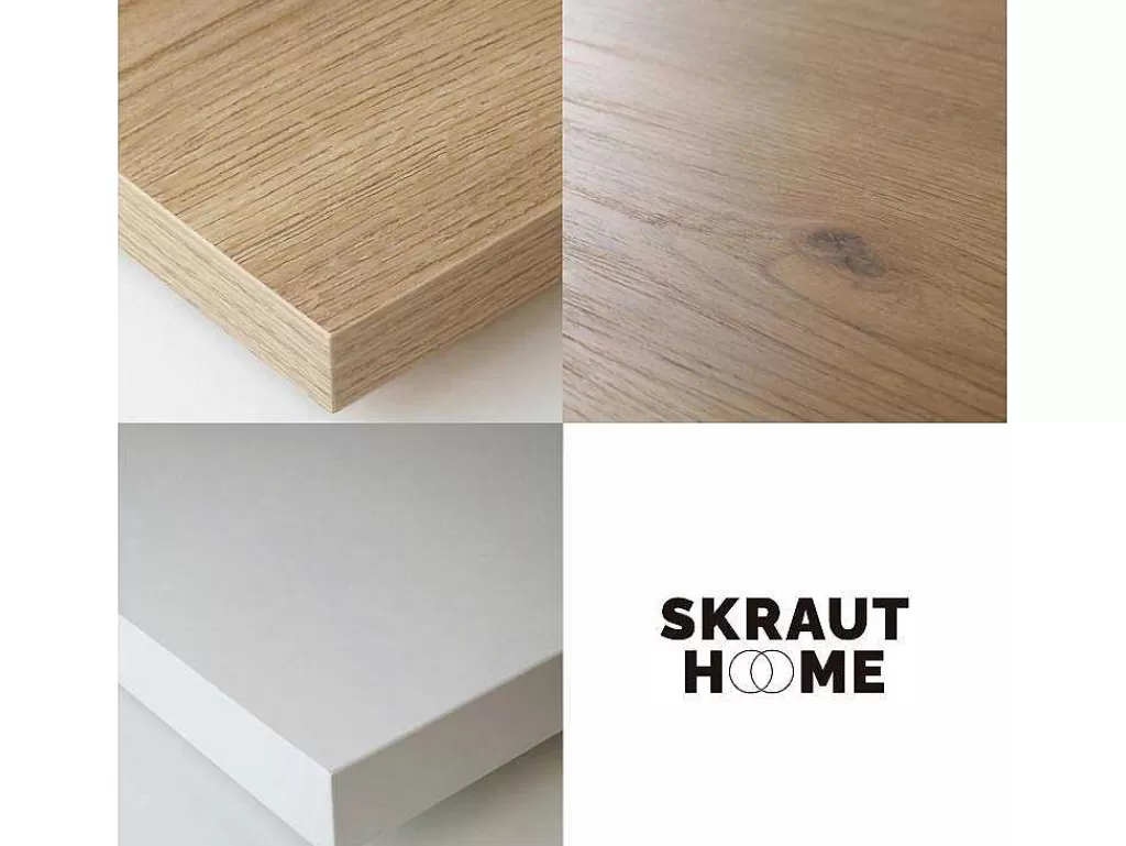 Mesa De Jantar*Skraut Home Mesa Sala De Jantar, 170, Para 8 Péssoas, Pés De Madeira, Carvahlo E Branco