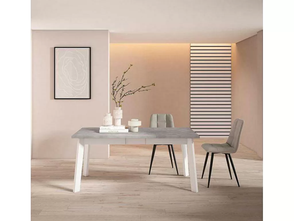 Mesa De Jantar*Skraut Home Mesa Sala De Jantar, 170, Para 8 Péssoas, Pés De Madeira, Cimento