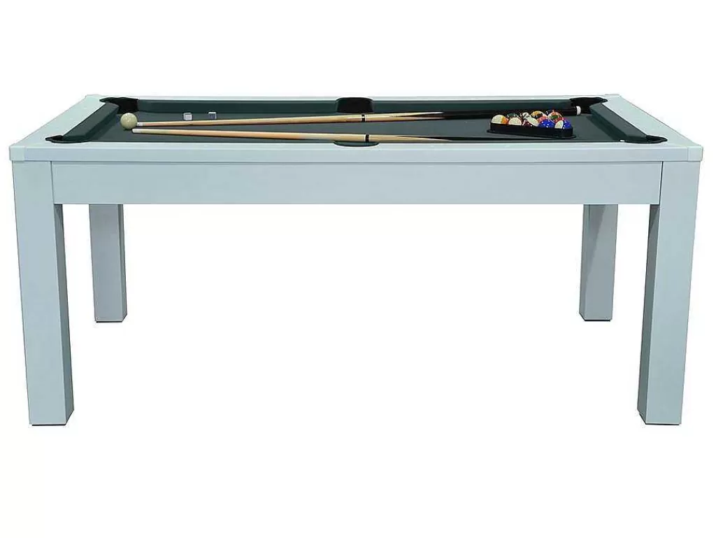 Jogo De Interior*Vente-unique Mesa Transformavel De Bilhar E Pingpong Cor Branca De C182 X L102 X A80 Cm - Henk