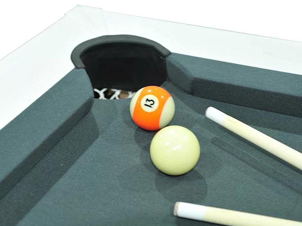 Jogo De Interior*Vente-unique Mesa Transformavel De Bilhar E Pingpong Cor Branca De C182 X L102 X A80 Cm - Henk