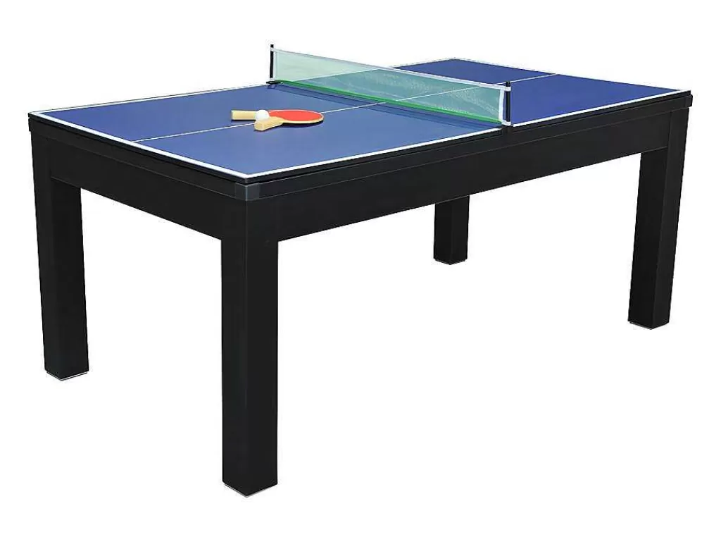 Mesa De Jantar*Vente-unique Mesa Transformavel De Bilhar E Ping-Pong Cor Preta De C182 X L102 X A80 Cm - Sousa