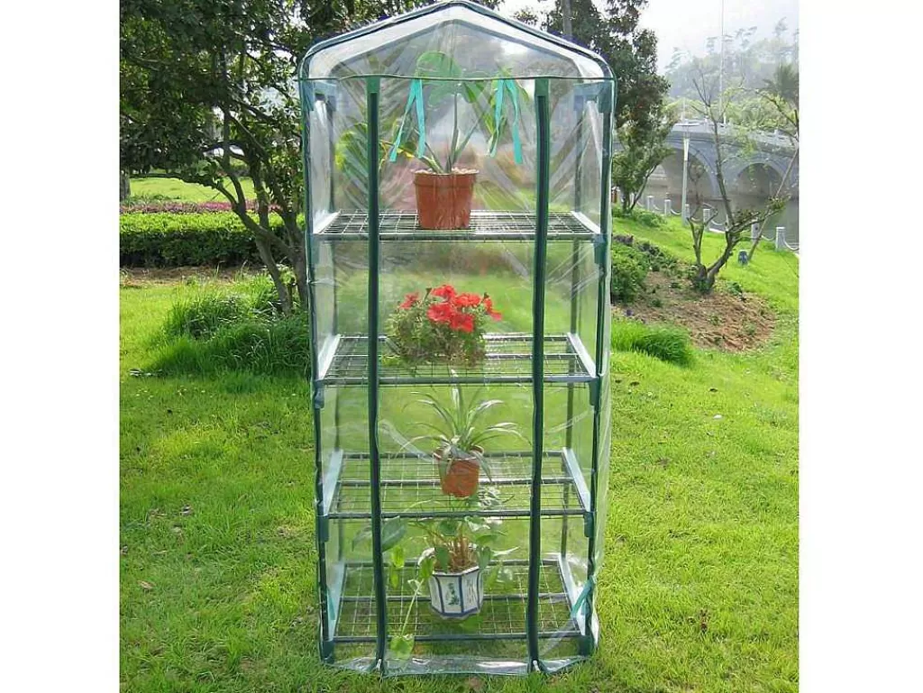 Estufas De Jardim*EXPERTLAND Mini Estufa Flexivel De Varanda Com Estrutura Em Aco Tigridia 0,35 M