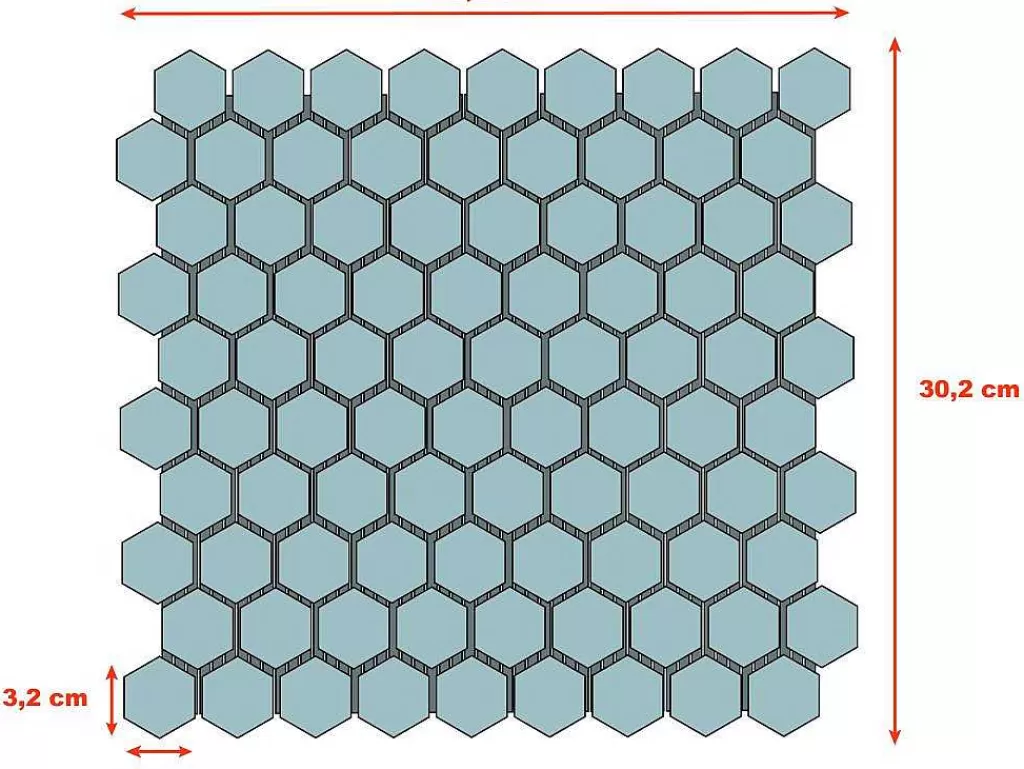 Mosaico*BRICOSOL Mosaico De Chao E De Parede Em Marmore Cinza Antracite Pack De 1 M - Caralis