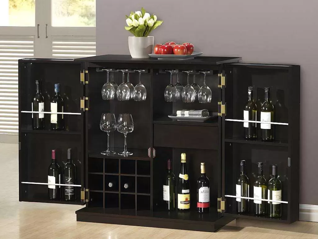 Promoções Sala*Vente-unique Móvel Bar Gordon - Seringueira E Mdf - Cor Vengue